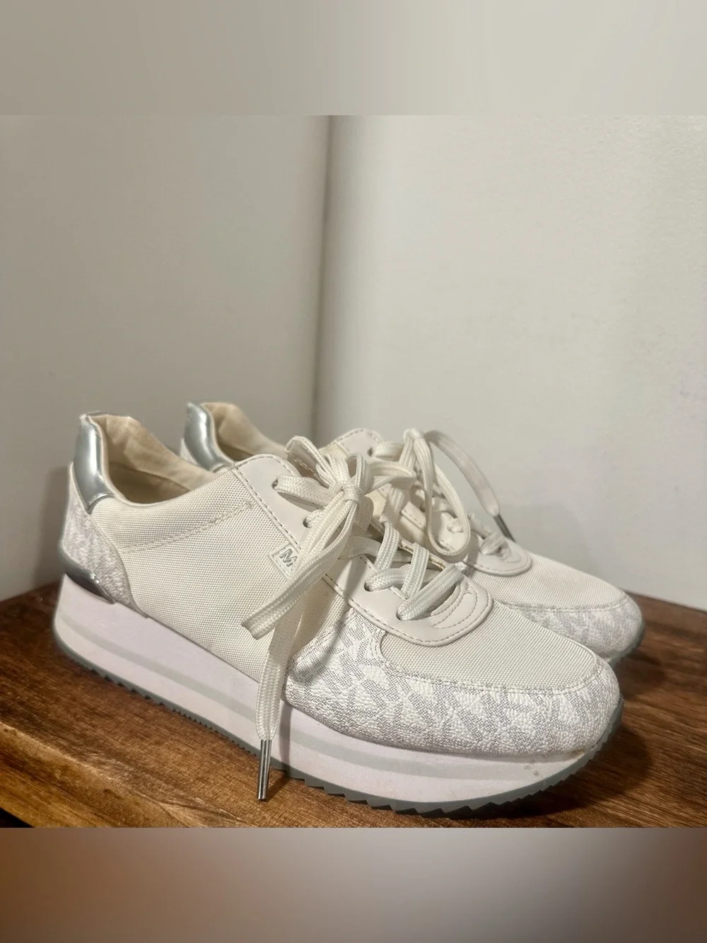Michael Kors Monique Trainer Lace Up Sneakers, 7.5
